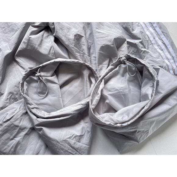 Adidas Adicolor Women Teamgeist Oversized Track Pants Sz M / Gray Wide Leg Baggy - Picture 11 of 12